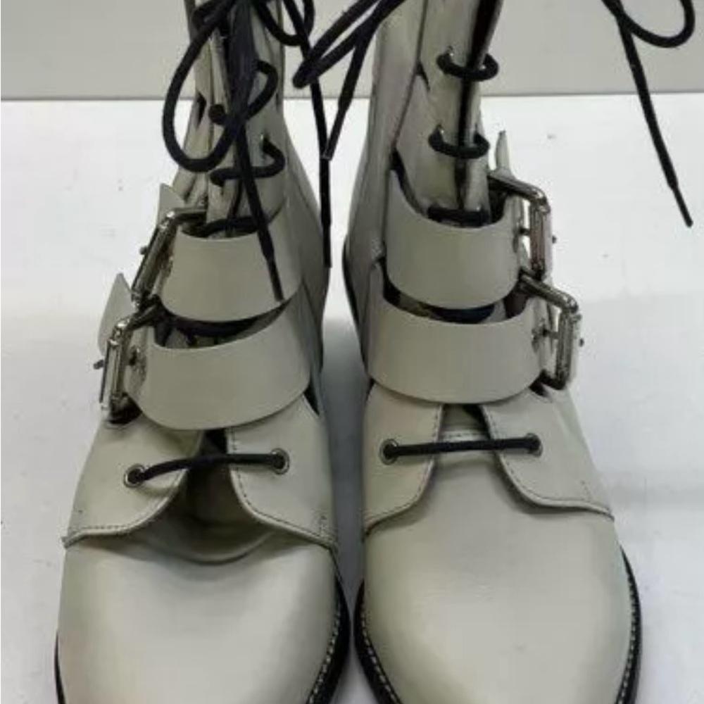TOPSHOP lace-up strapped leather boots - Picture 3 of 8